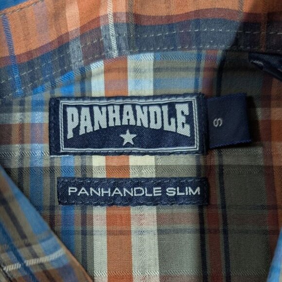Panhandle Slim Plaid Pearl Snap Shirt Mens Small Western Cowboy 100% Cotton - Picture 2 of 9